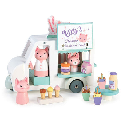 Tender Leaf Toys - Kitty's Milkshake Van Wooden Toy Tender Leaf Toys 