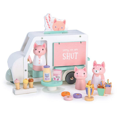 Tender Leaf Toys - Kitty's Milkshake Van Wooden Toy Tender Leaf Toys 