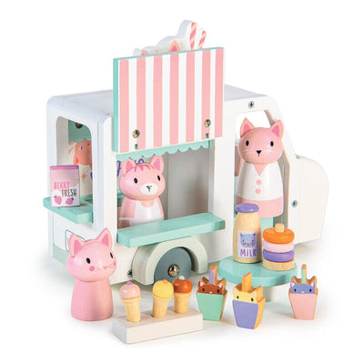 Tender Leaf Toys - Kitty's Milkshake Van Wooden Toy Tender Leaf Toys 