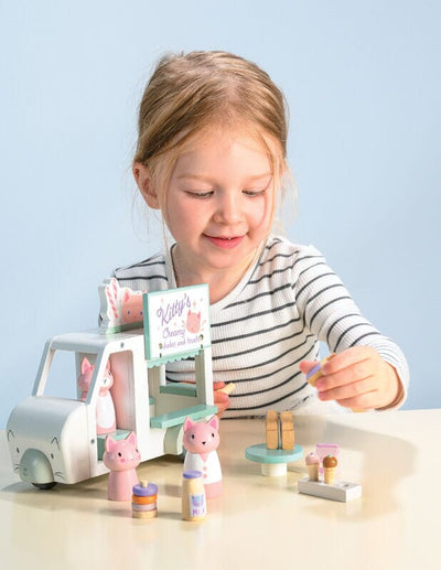 Tender Leaf Toys - Kitty's Milkshake Van Wooden Toy Tender Leaf Toys 