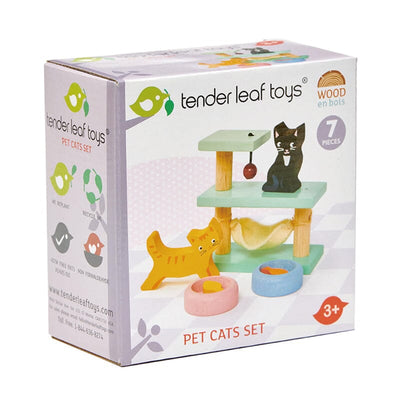 Tender Leaf Toys - Pet Cat Set Wooden Toy Tender Leaf Toys 
