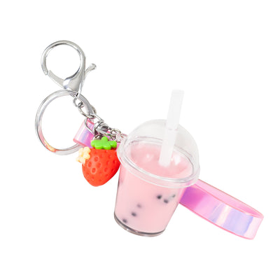 Tiger Tribe Bag Charm Kit - Strawberry Bubble Tea Activity & Craft Tiger Tribe 