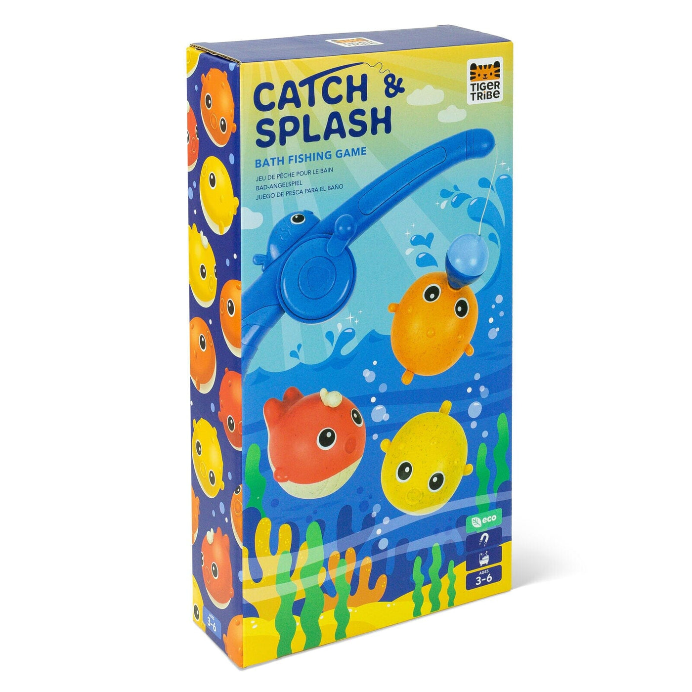 Tiger Tribe - Catch & Splash | Bath Fishing Game Bath Toy Tiger Tribe 