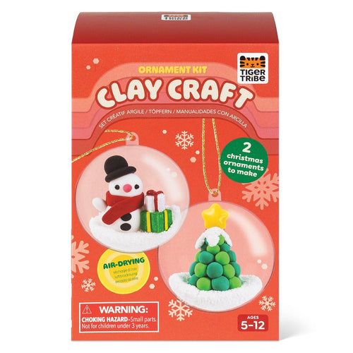 Tiger Tribe - Clay Craft Ornament Kit | Snowman & Tree