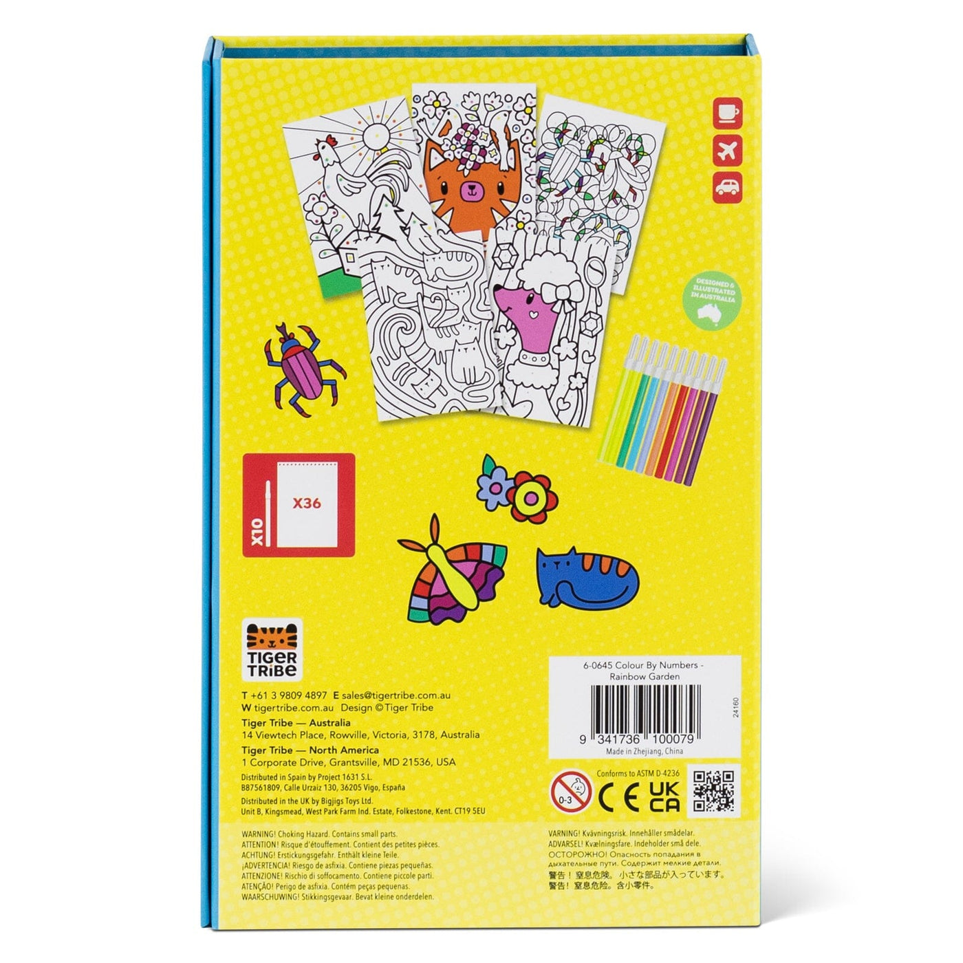 Tiger Tribe - Colour by Numbers | Rainbow Garden Activity & Craft Tiger Tribe 