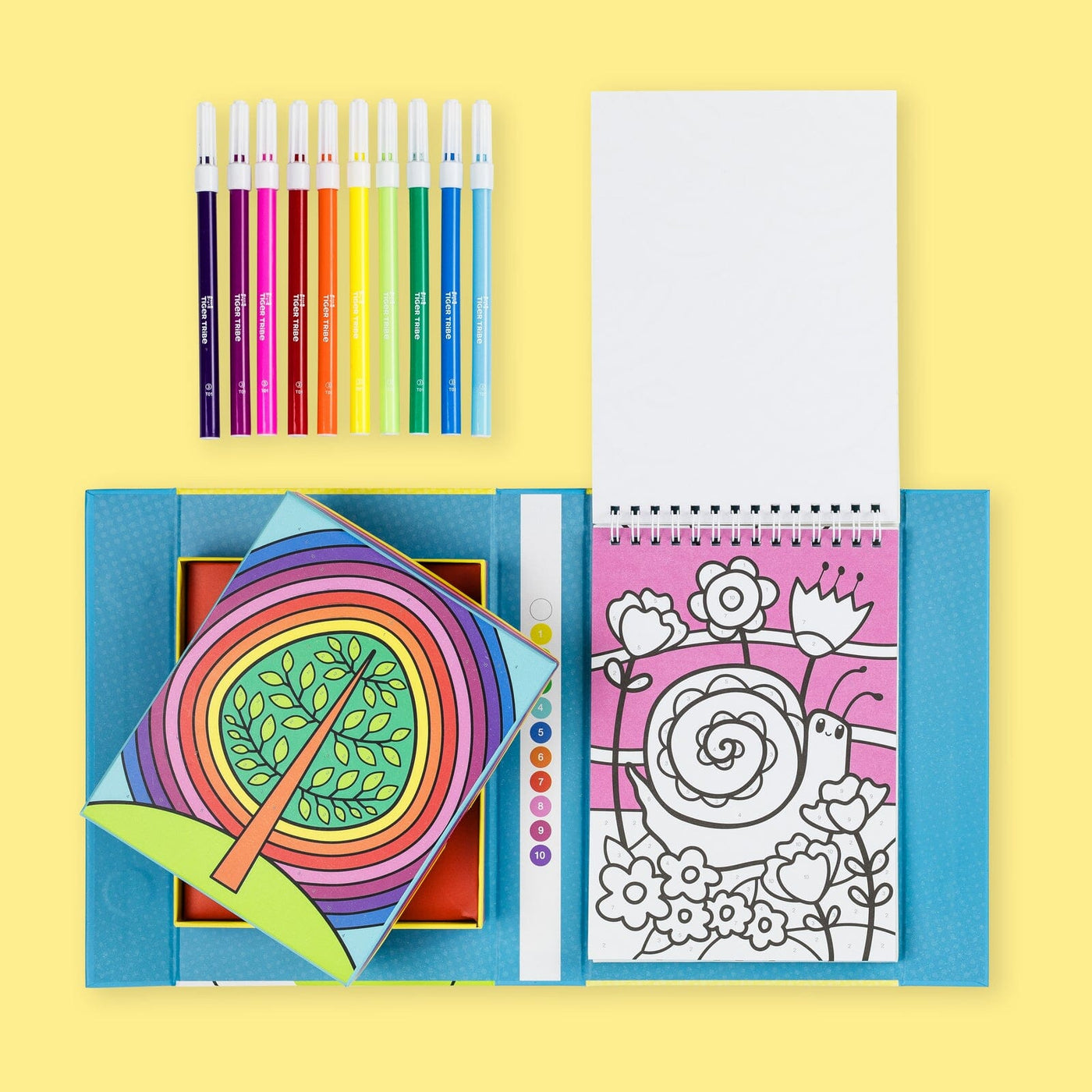 Tiger Tribe - Colour by Numbers | Rainbow Garden Activity & Craft Tiger Tribe 
