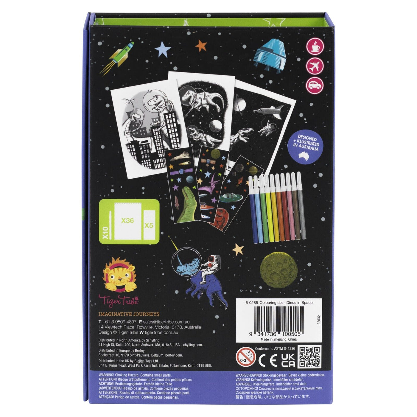 Tiger Tribe - Colouring Set | Dinos In Space Activity & Craft Tiger Tribe 