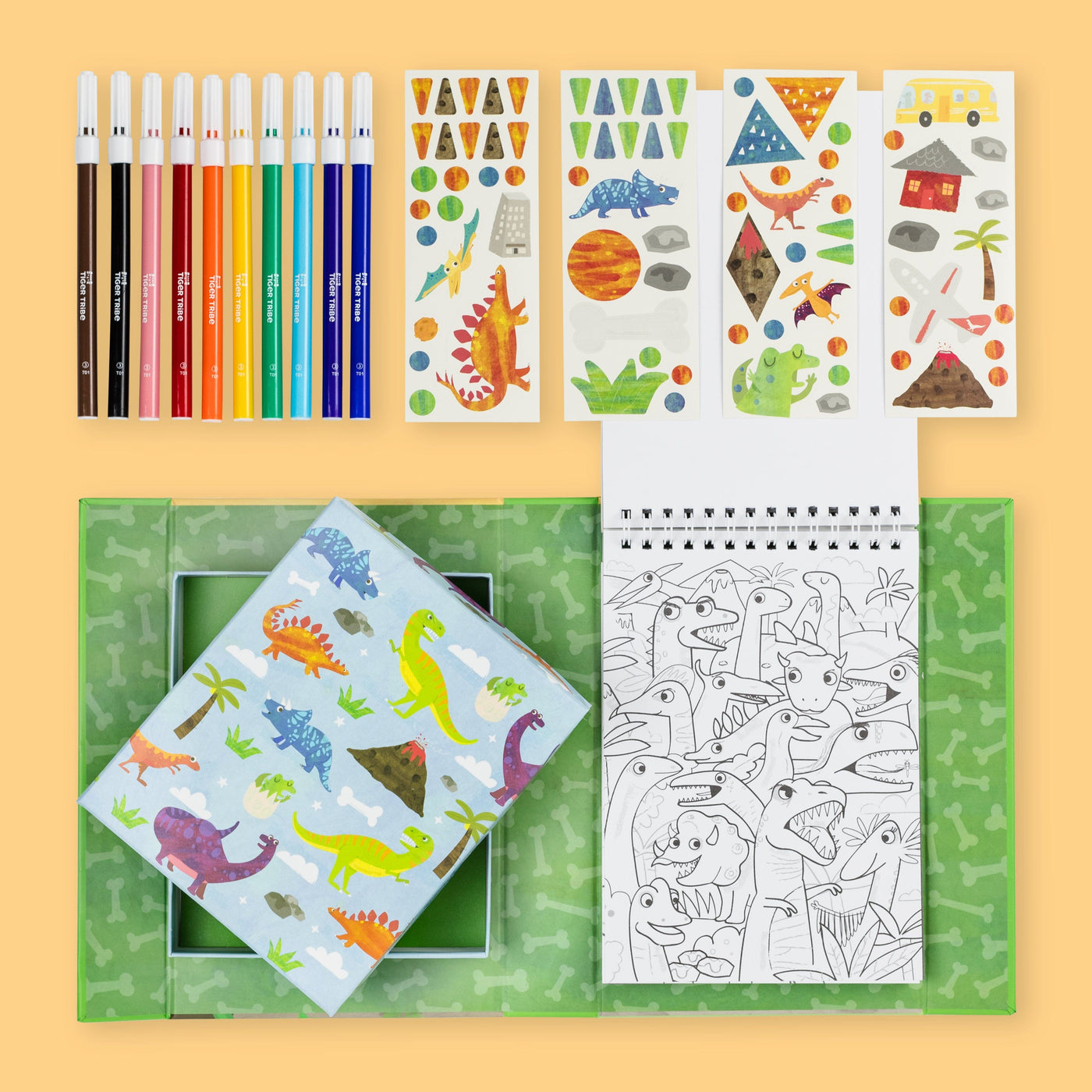 Tiger Tribe - Colouring Set | Dinosaurs Activity & Craft Tiger Tribe 