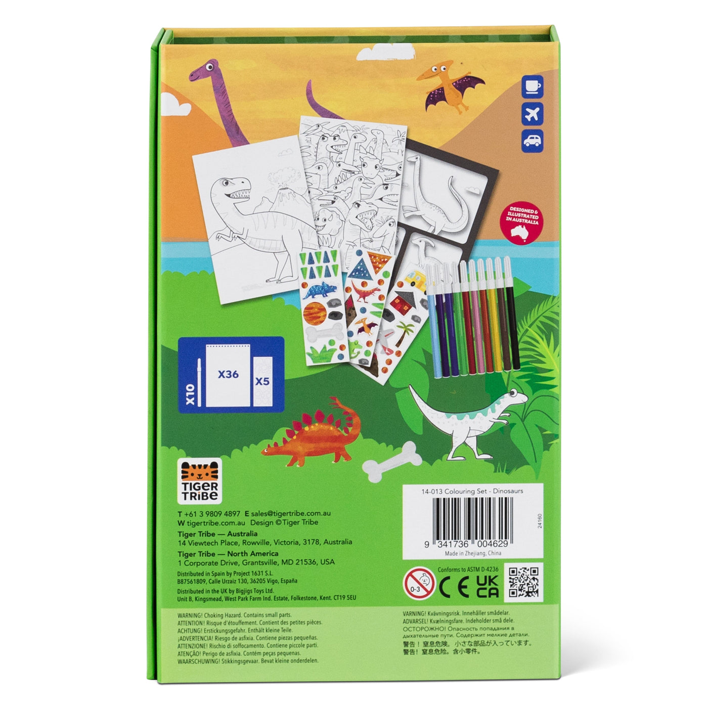 Tiger Tribe - Colouring Set | Dinosaurs Activity & Craft Tiger Tribe 