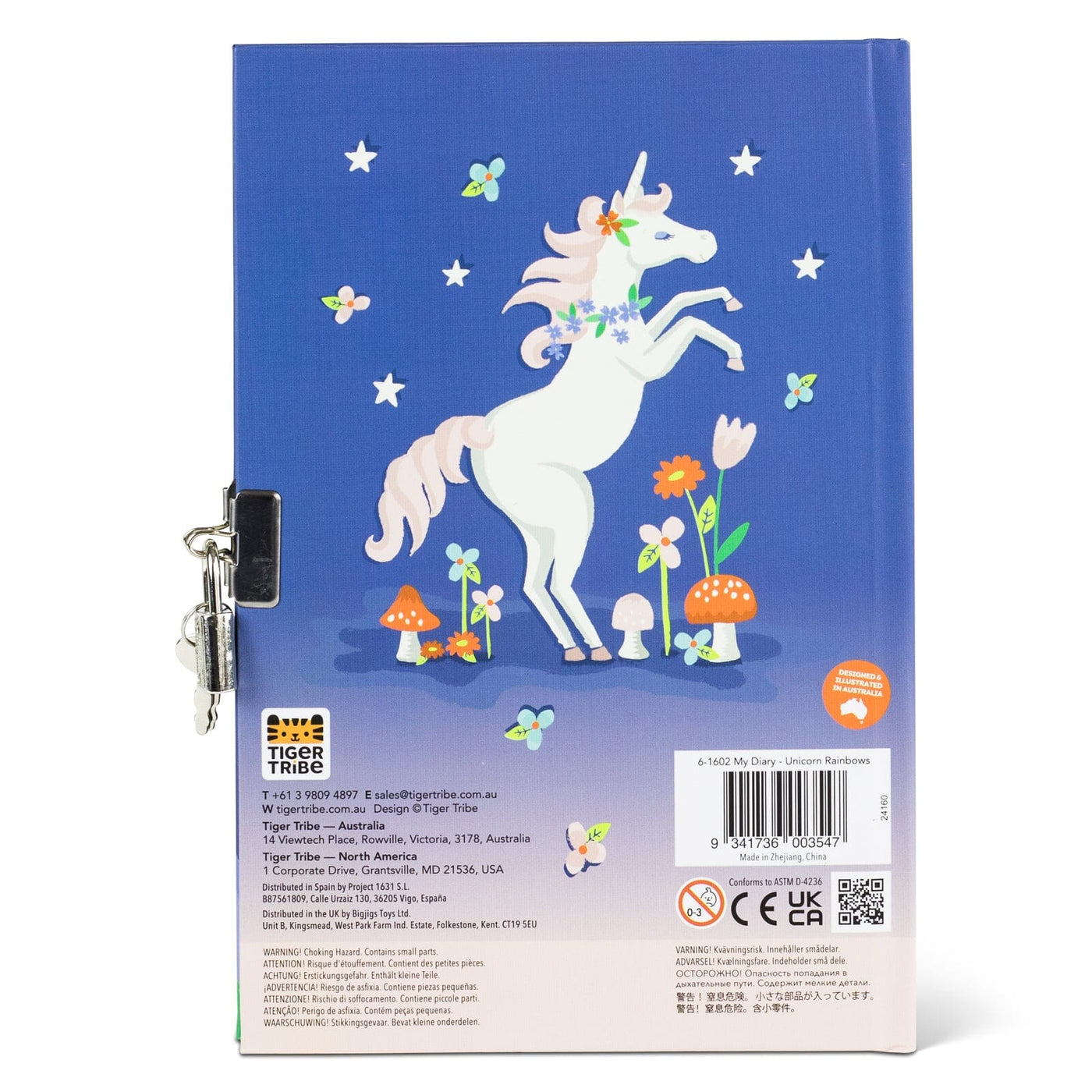 Tiger Tribe - Lockable Diary - Unicorn Rainbows Activity & Craft Tiger Tribe 