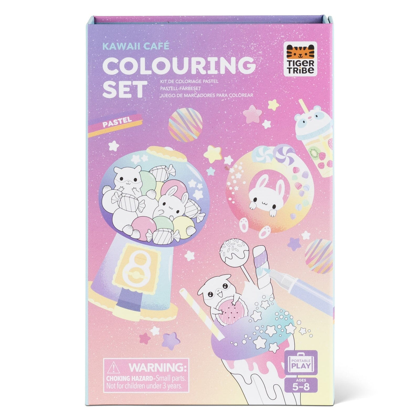 Tiger Tribe - Pastel Colouring Set | Kawaii Cafe Activity & Craft Tiger Tribe 