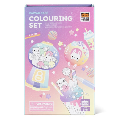 Tiger Tribe - Pastel Colouring Set | Kawaii Cafe Activity & Craft Tiger Tribe 