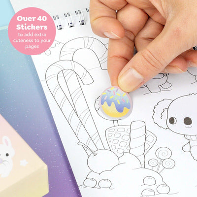 Tiger Tribe - Pastel Colouring Set | Kawaii Cafe Activity & Craft Tiger Tribe 