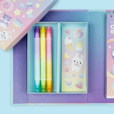 Tiger Tribe - Pastel Colouring Set | Kawaii Cafe Activity & Craft Tiger Tribe 