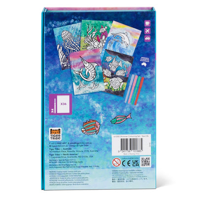 Tiger Tribe - Shimmer Colouring Set - Sea Life Activity & Craft Tiger Tribe 