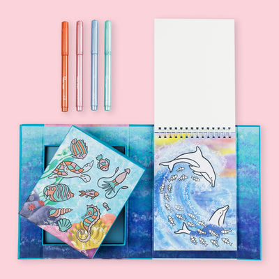 Tiger Tribe - Shimmer Colouring Set - Sea Life Activity & Craft Tiger Tribe 