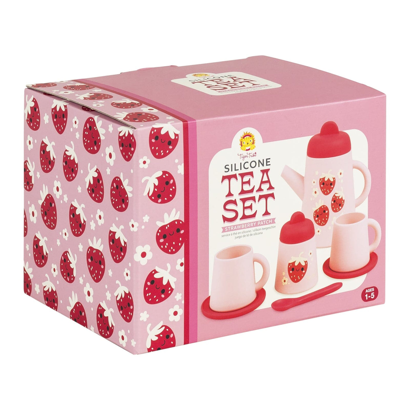 Tiger Tribe Silicone Tea Set - Strawberry Patch Toy Tiger Tribe 