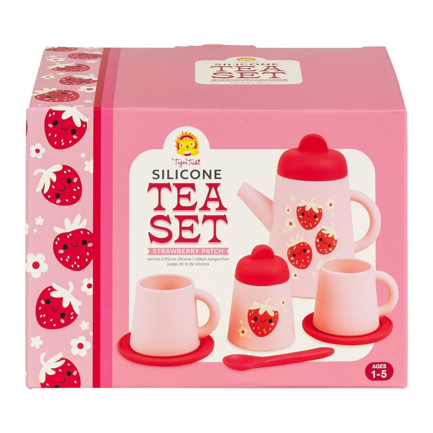 Tiger Tribe Silicone Tea Set - Strawberry Patch Toy Tiger Tribe 