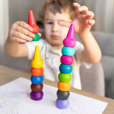Tiger Tribe - Stackable Crayons | Retro Rainbow Activity & Craft Tiger Tribe 
