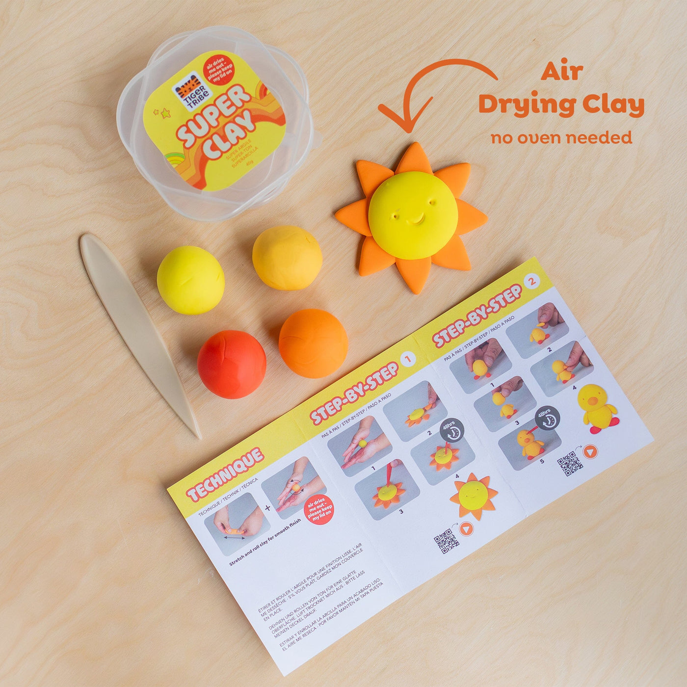 Tiger Tribe - Super Clay | Sunrise (Yellow + Orange) Activity & Craft Tiger Tribe 