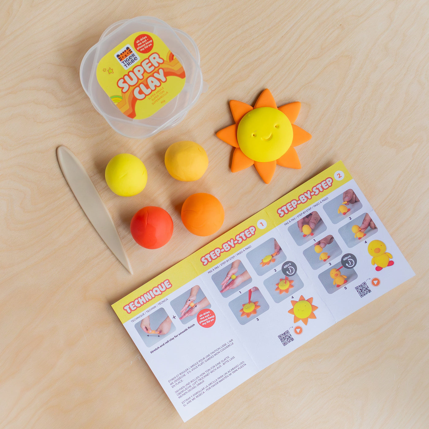 Tiger Tribe - Super Clay | Sunrise (Yellow + Orange) Activity & Craft Tiger Tribe 