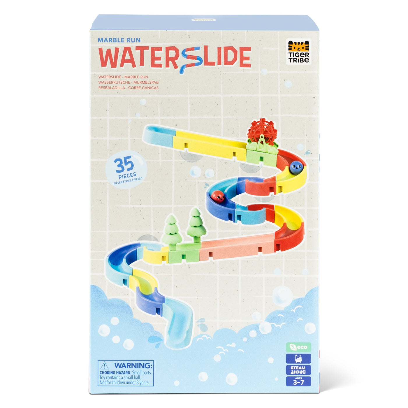 Tiger Tribe - Waterslide | Marble Run Eco Bath Toy Tiger Tribe 