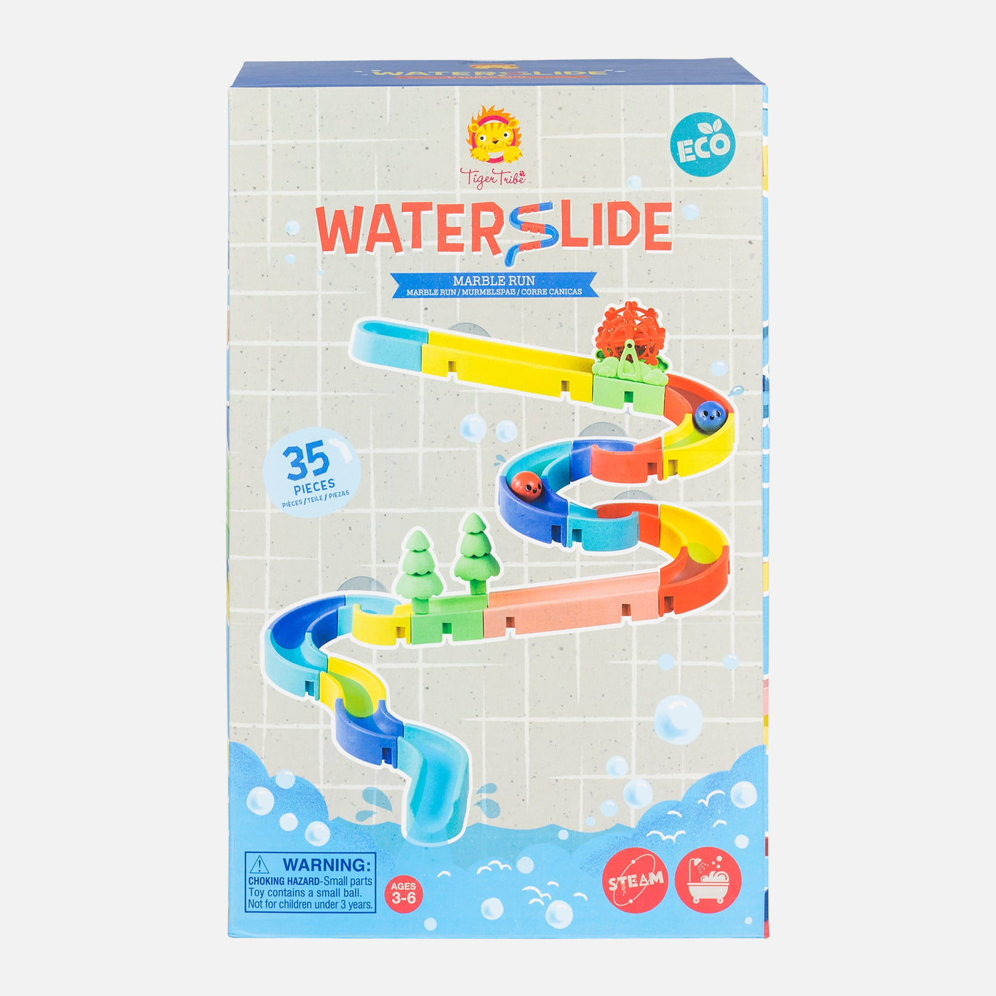 Tiger Tribe Waterslide - Marble Run Eco Bath Toy Tiger Tribe 