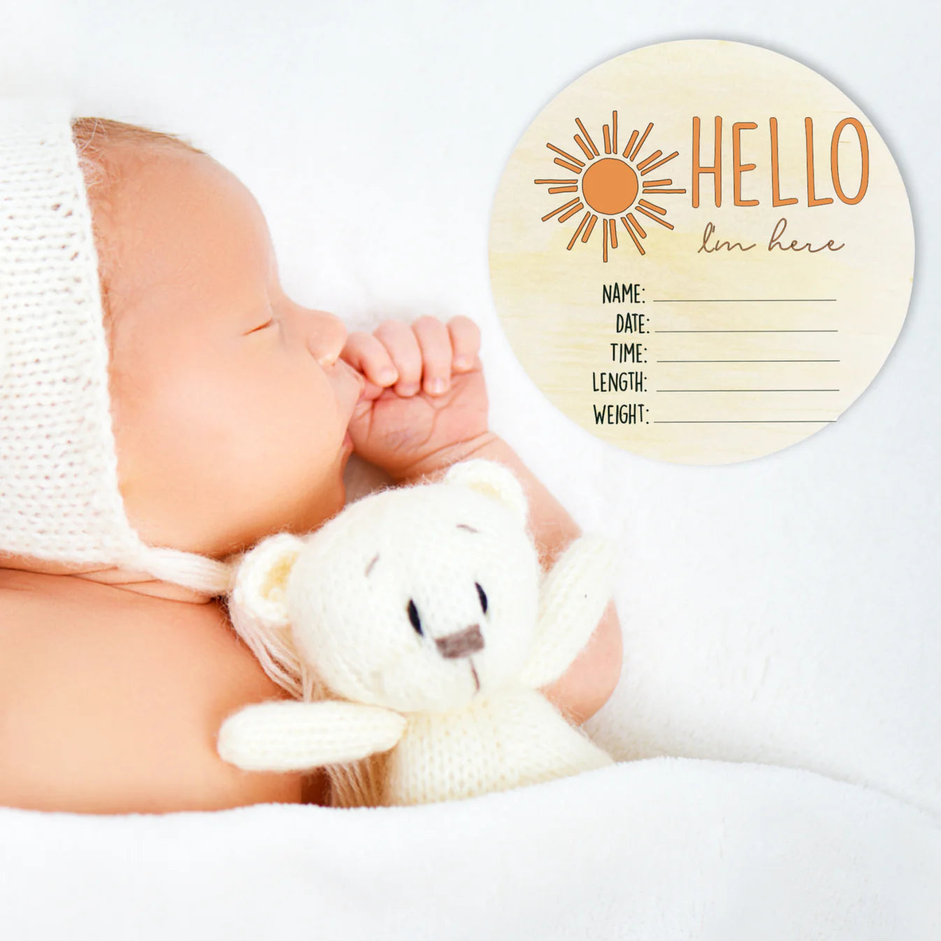 Timber Tinkers - Birth Disc | Hello I'm Here Sun Milestones Timber Tinkers 