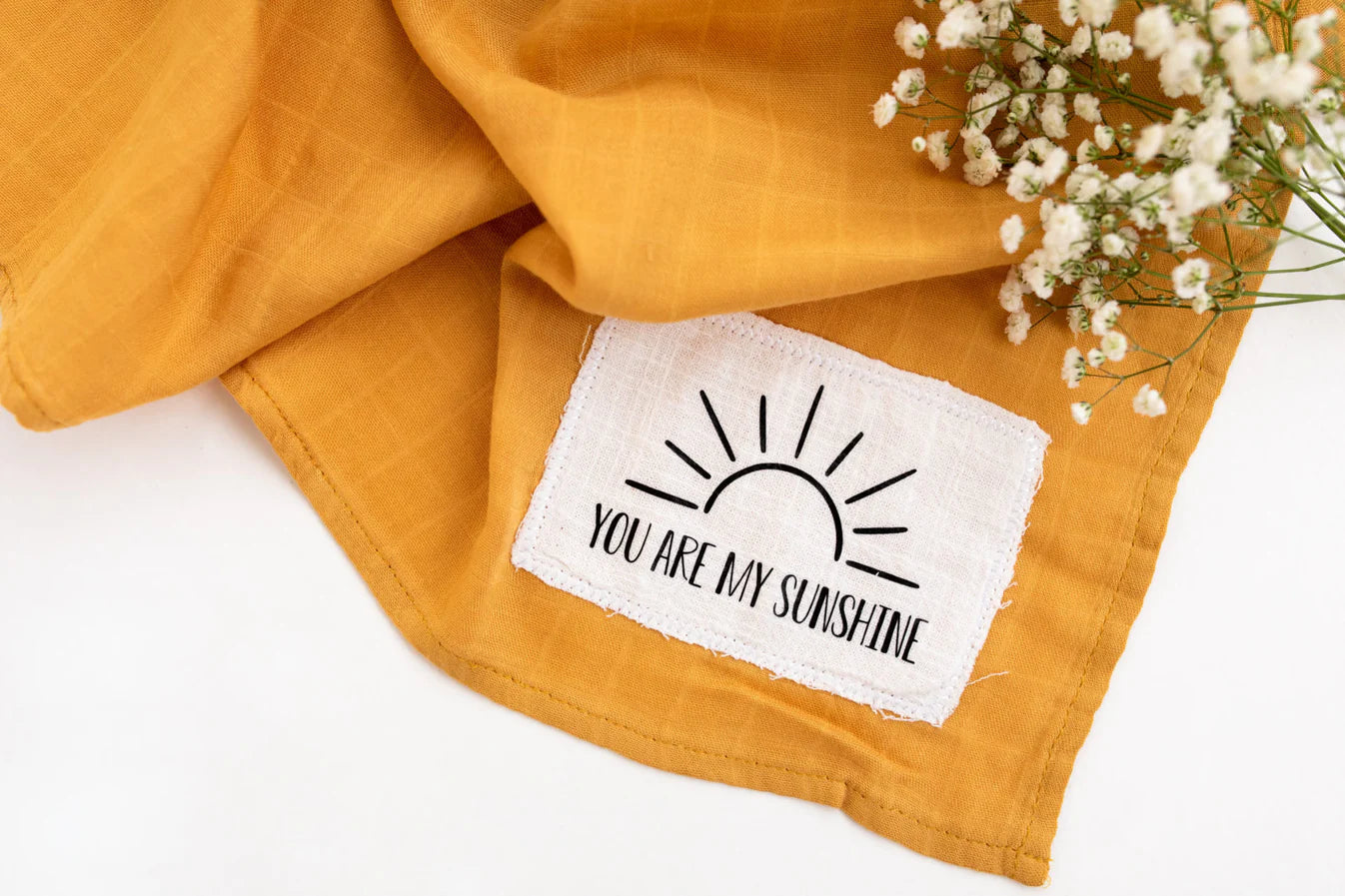 Timber Tinkers - Muslin Swaddle | You Are My Sunshine Mustard Swaddles Timber Tinkers 