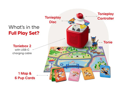 Tonies - Toniebox 2 Full Play Set Paw Patrol | Sunset Red Musical Toy Tonies 