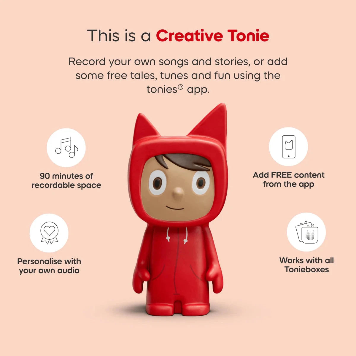 Tonies - Toniebox 2 Starter Set with Creative Tonie | Cloud Pink Musical Toy Tonies 