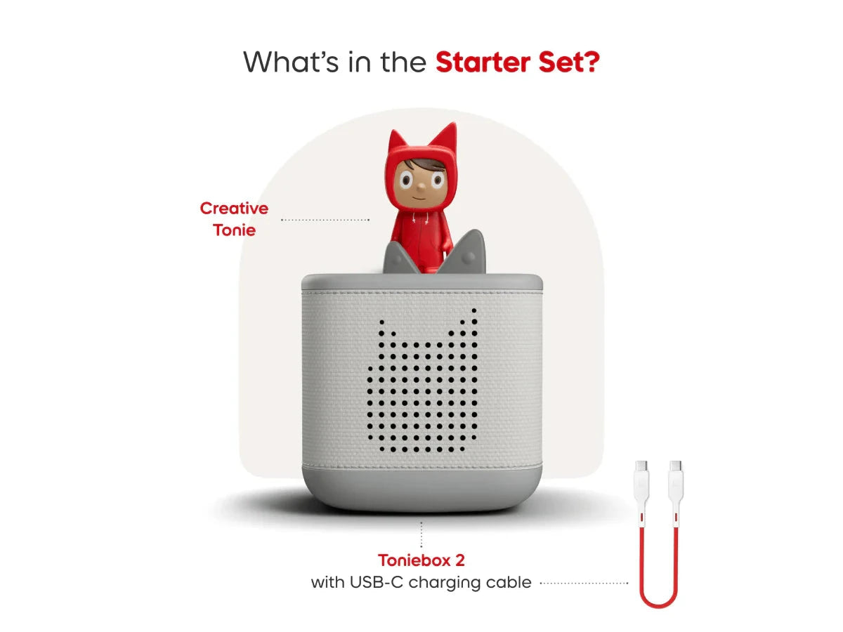 Tonies - Toniebox 2 Starter Set with Creative Tonie | Moon Grey Musical Toy Tonies 