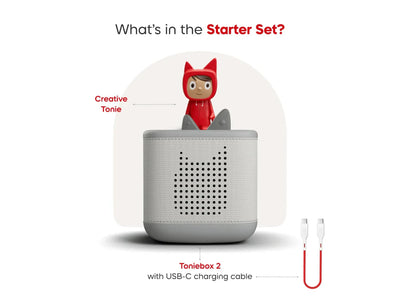 Tonies - Toniebox 2 Starter Set with Creative Tonie | Moon Grey Musical Toy Tonies 