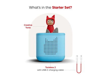 Tonies - Toniebox 2 Starter Set with Creative Tonie | Sky Blue Musical Toy Tonies 
