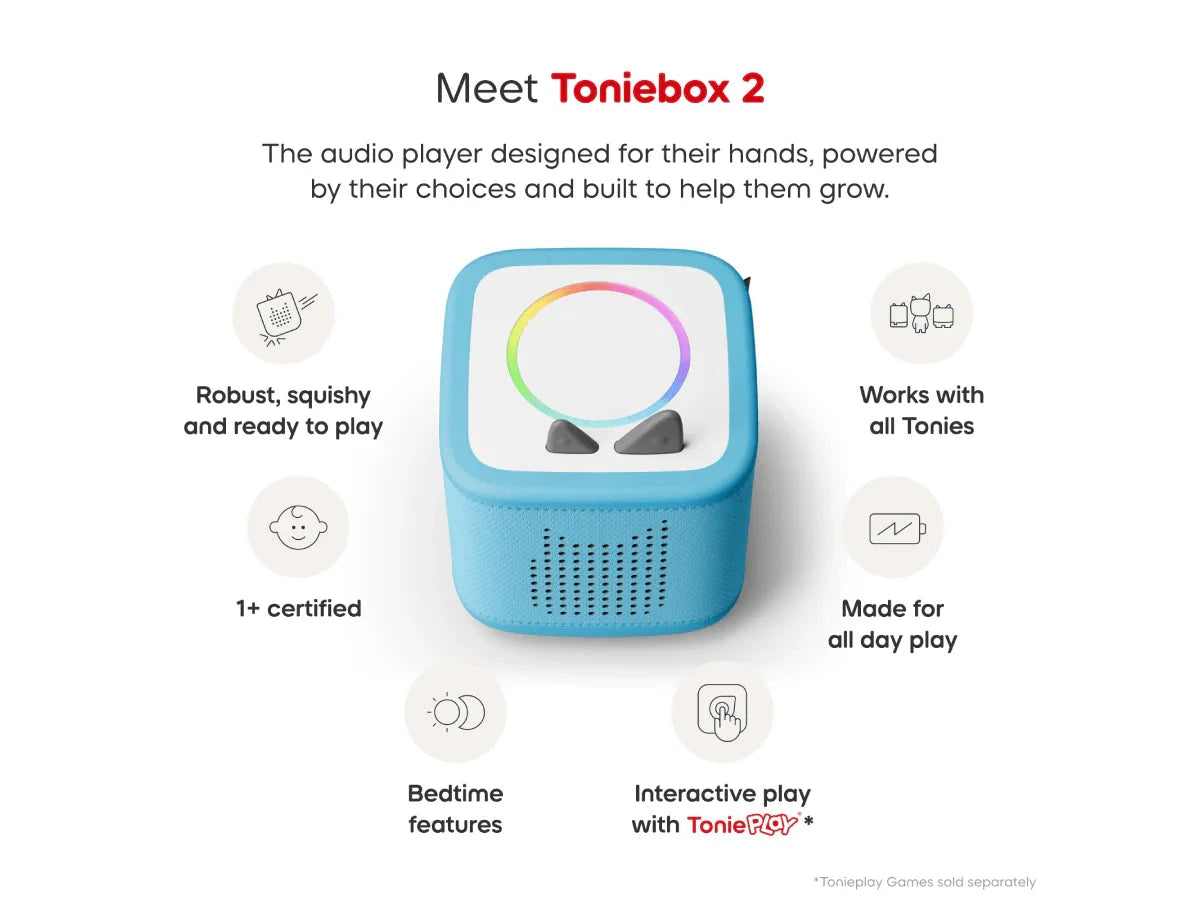 Tonies - Toniebox 2 Starter Set with Creative Tonie | Sky Blue Musical Toy Tonies 