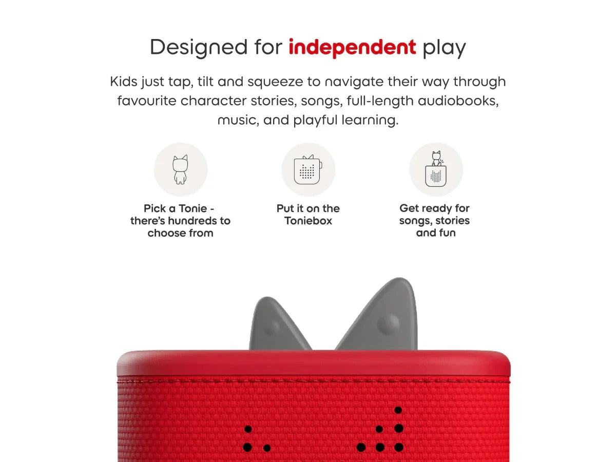 Tonies - Toniebox 2 Starter Set with Creative Tonie | Sunset Red Musical Toy Tonies 