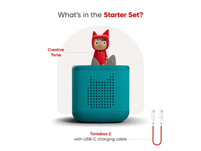 Tonies - Toniebox 2 Starter Set with Creative Tonie | Tropical Teal Musical Toy Tonies 