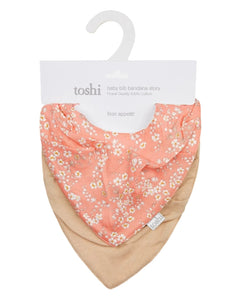 Toshi Baby Bandana Story 2pc - Stephanie Tea Rose