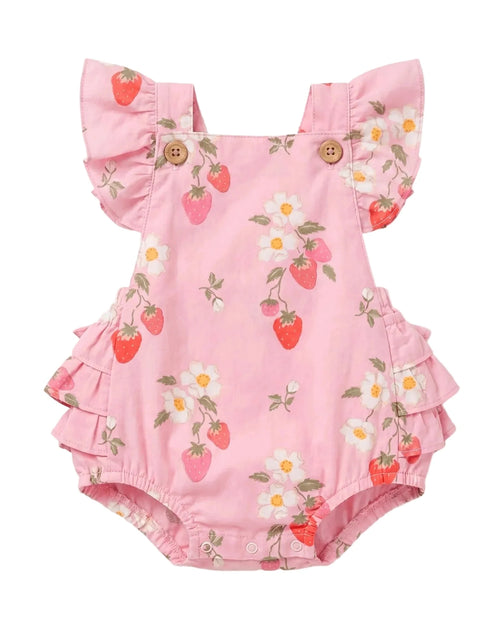 Toshi - Baby Romper | Strawberry Fields Blossom