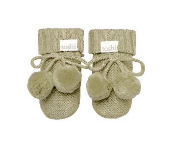 Toshi Organic Booties Marley - Olive Booties Toshi 