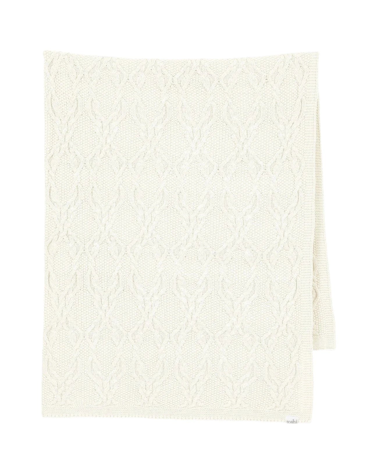 Toshi Organic Bowie Blanket - Cream Blanket Toshi 