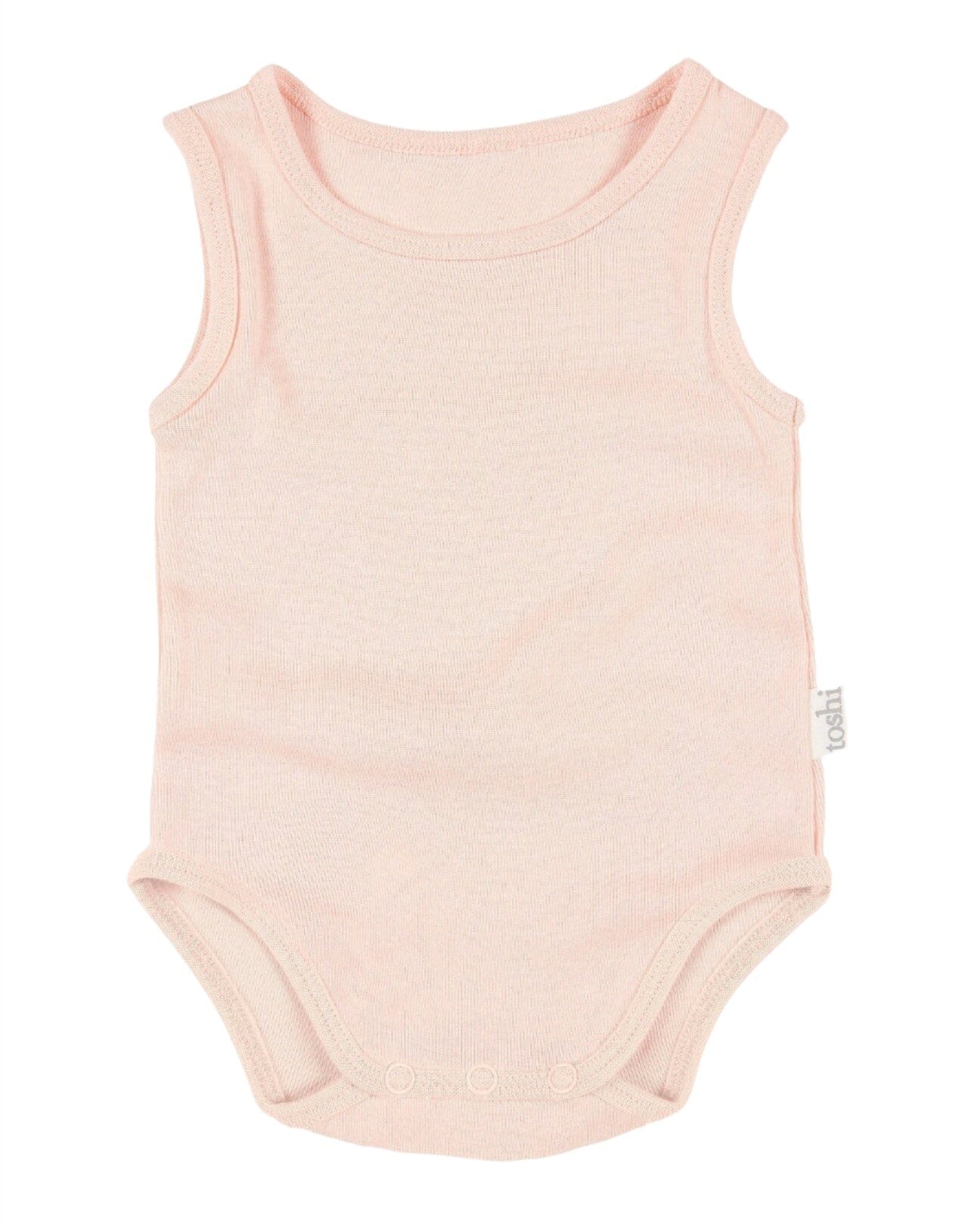 Toshi Organic Dreamtime Singlet Onesie - Blush Onesie Toshi 