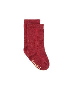 Toshi Organic Dreamtime Socks Knee - Rosewood