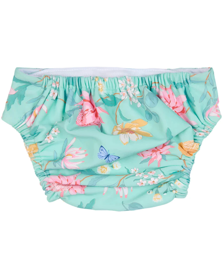 Toshi Paradise Swim Nappy - Waratah Mint Swim Nappy Toshi 