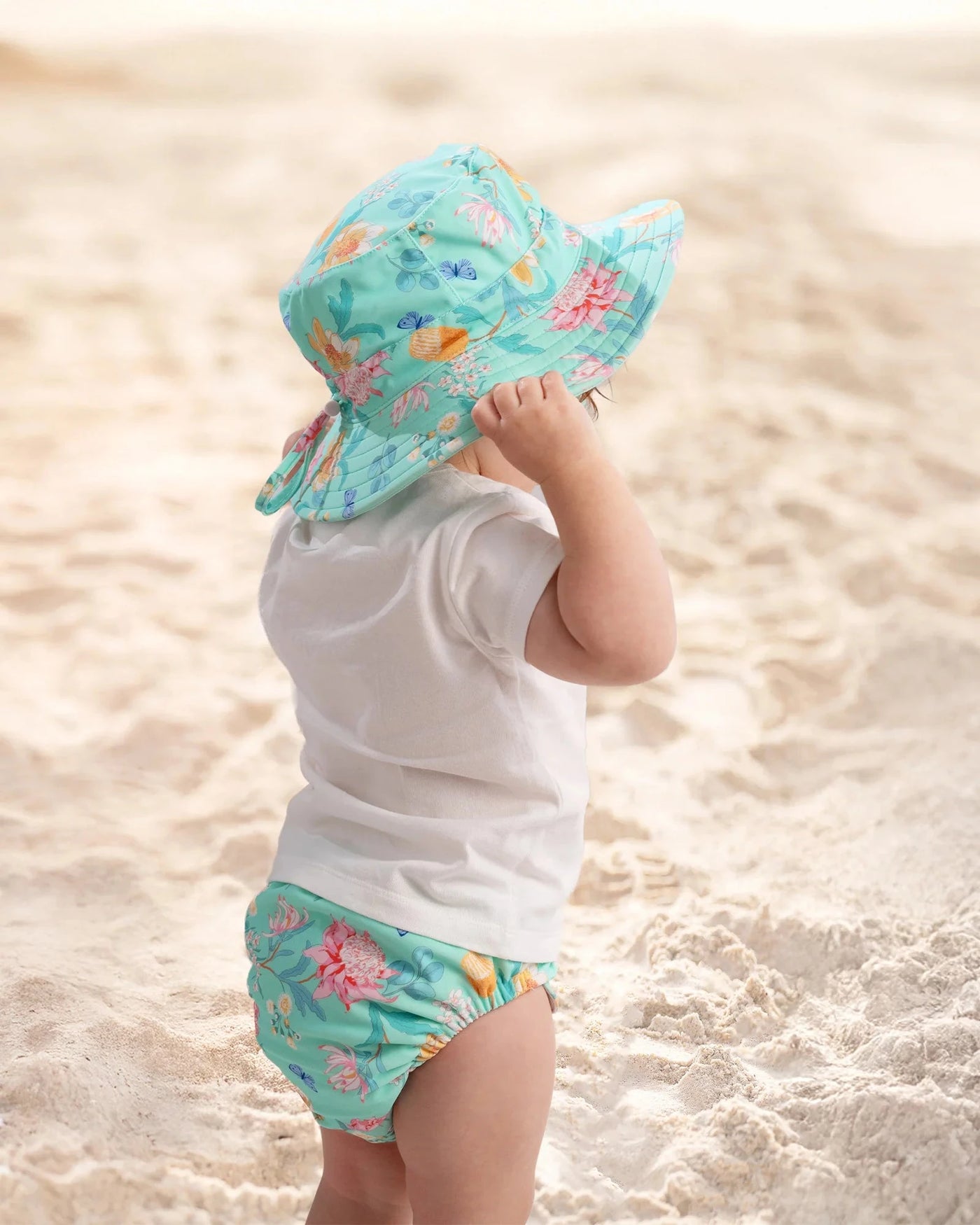 Toshi - Paradise Swim Nappy | Waratah Mint Swim Nappy Toshi 