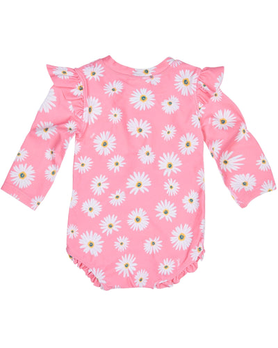 Toshi Ripple Swim LS Onesie - Daisy Watermelon One-Piece Swimsuit Toshi 