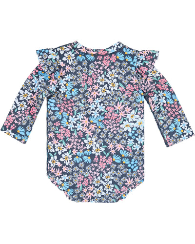 Toshi Ripple Swim LS Onesie - Wattle Dusk One-Piece Swimsuit Toshi 