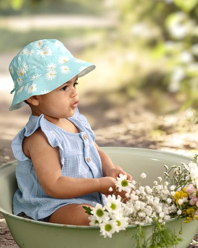 Toshi Spell Sunhat - Daisy Teal Hats Toshi 