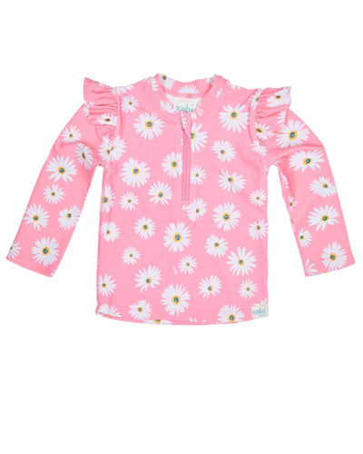 Toshi Splash Swim LS Rashie - Daisy Watermelon Rashie Toshi 