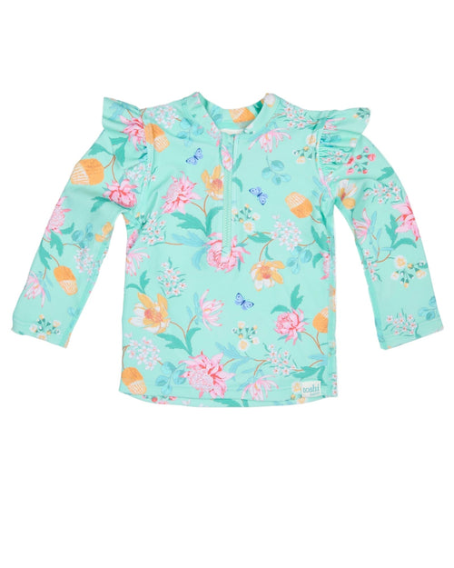 Toshi Splash Swim LS Rashie - Waratah Mint